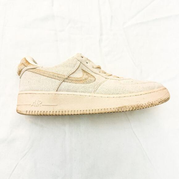 Nike Air Force 1 x Stussy Fossil AF1 Low Cream Low Top Sneaker Size 8